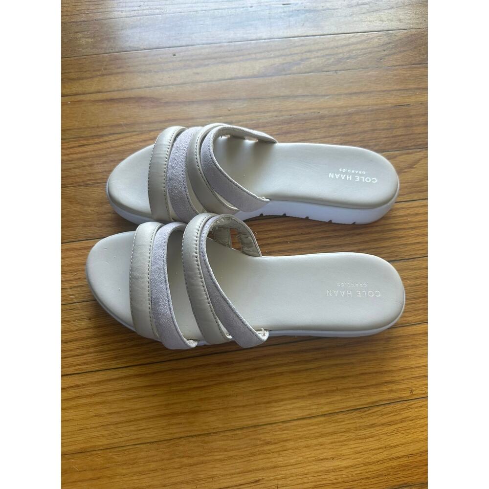 Cole Haan Zerogrand Slide Sandals 8.5B Bone Pink Comfort Luxe Style Shoes